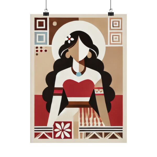 Moana Disney Princess Vertical Poster, Abstract Minimalist Wall Art, Polynesian Bauhaus Print, Matte Decor, Home Office Wall Decor, Gift