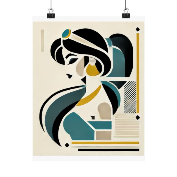 Jasmine Disney Princess Aladdin Abstract Minimalist Bauhaus Art Wall Poster Geometric - Image 5