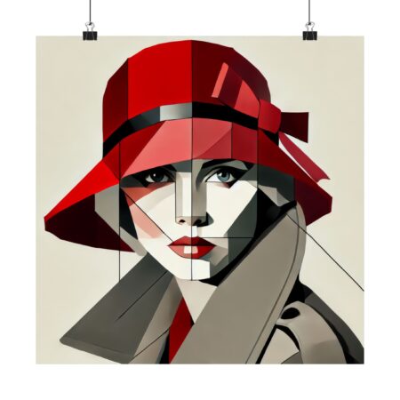 Abstract Fauvism Portrait Poster, Matte Vertical Wall Art Decor, Kees van Dongen Corn Poppy Print, Minimalist Home Office Artwork, Fauvist