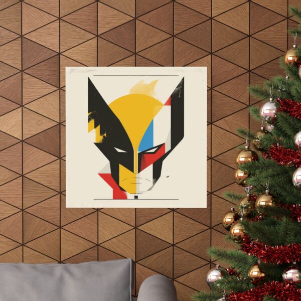 Wolverine Cowl Abstract Minimalist Retro Wall Art Poster, Matte Vertical Posters, Home Decor, Dorm Room Decor, Gift for Marvel Fan, X-Men - Image 12