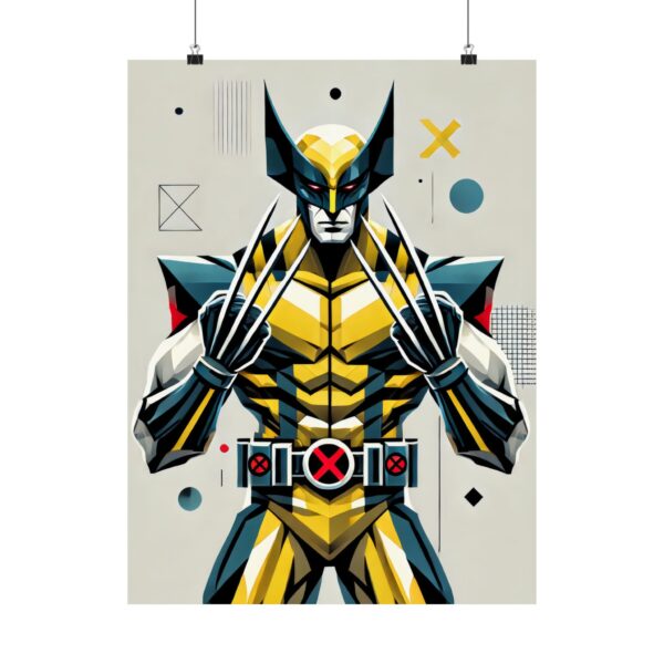 Wolverine '97 Poster, X-Men Abstract Art Print, Bauhaus Cubism Wall Art, Minimalist Decor, Geek Gift, Marvel Fan, Unique Home Decor, - Image 5