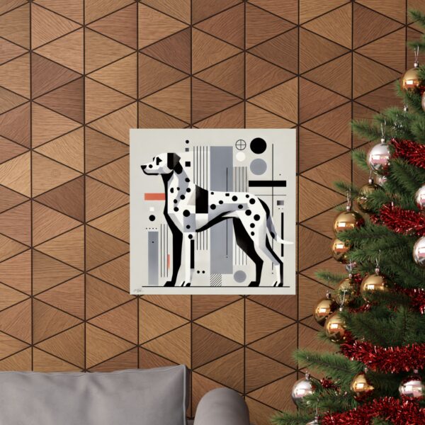 Dalmatian Dog Wall Art Poster, Abstract Minimalist Geometric Bauhaus Cubism Print - Matte Vertical Posters, Home Decor, Animal Lover Gift, - Image 8