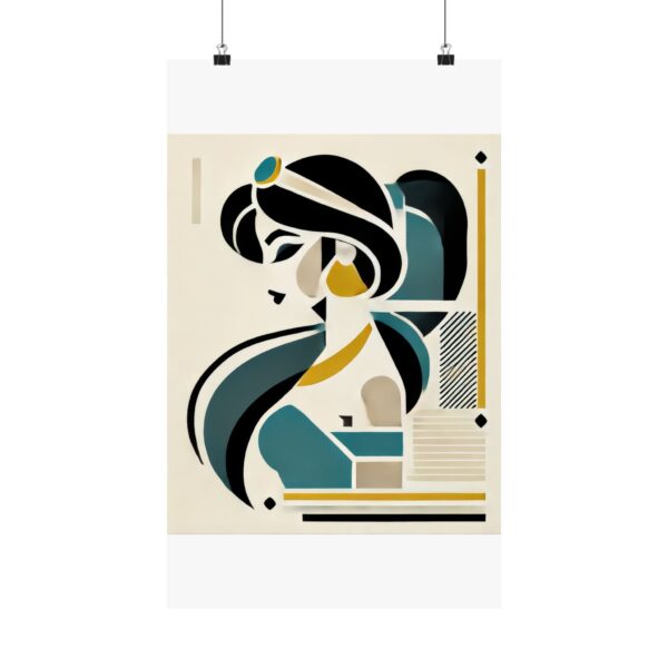 Jasmine Disney Princess Aladdin Abstract Minimalist Bauhaus Art Wall Poster Geometric - Image 49