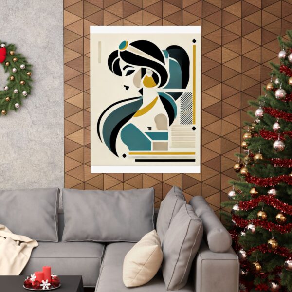 Jasmine Disney Princess Aladdin Abstract Minimalist Bauhaus Art Wall Poster Geometric - Image 120