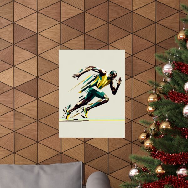 Usain Bolt Abstract Sports Poster, Minimalist Jamaica Geometric Wall Art Print, Matte Vertical Decor, Olympics Gift, Athletic Room Decor, - Image 8