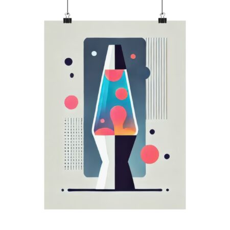Laval Lamp Abstract Minimalist Bauhaus Art Wall Poster Geometric Retro 70s