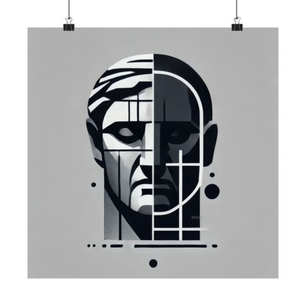 Abstract Minimalist Bauhaus Prometheus Wall Art Poster