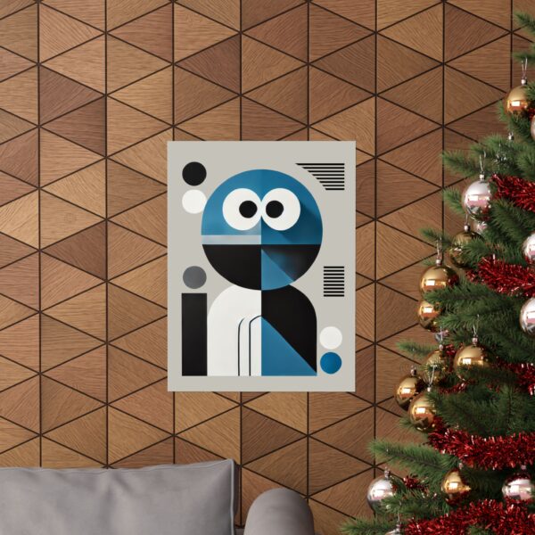 Minimalist Cookie Monster Sesame Street Wall Art, Matte Vertical Poster, Geometric Bauhaus Decor Print, Abstract Nursery Room Decor, Kids - Image 8