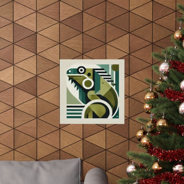 Iguana Lizard Abstract Minimalist Bauhaus Art Wall Poster Animal - Image 4