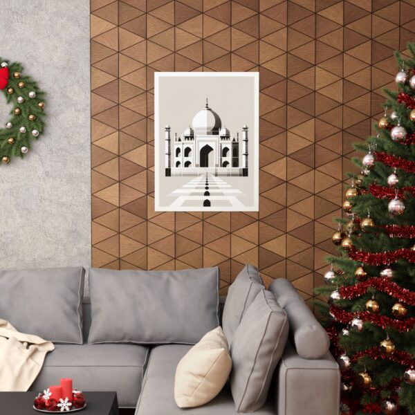 Geometric Taj Mahal India Architecture Bauhaus Abstract Minimalist Wall Art Poster, Matte Vertical Posters, Home Decor, Office Decor, Gift - Image 12