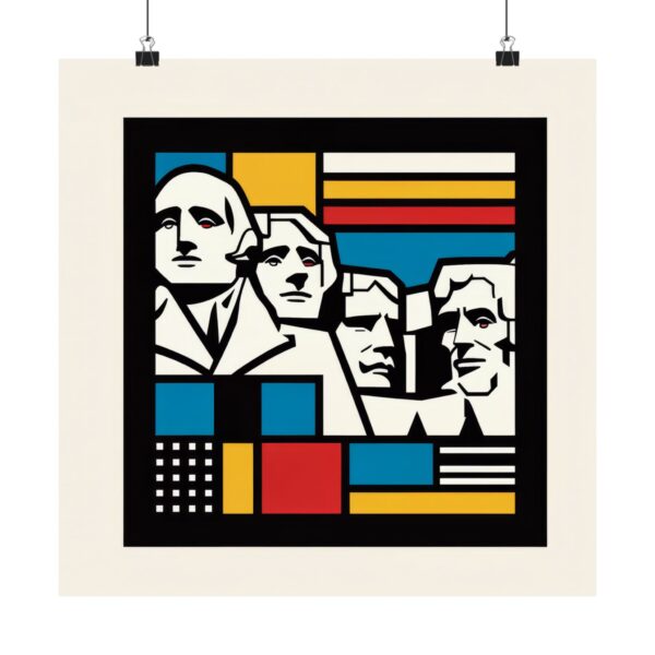 Mount Rushmore Bauhaus Abstract Minimalist Art American Landmarks