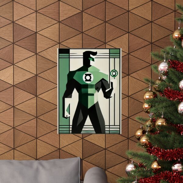 Hal Jordan Green Lantern Abstract Minimalist Cubist Wall Art Poster - Matte Vertical Posters, Art Print, Home Decor, Superhero Gift, Comic - Image 8