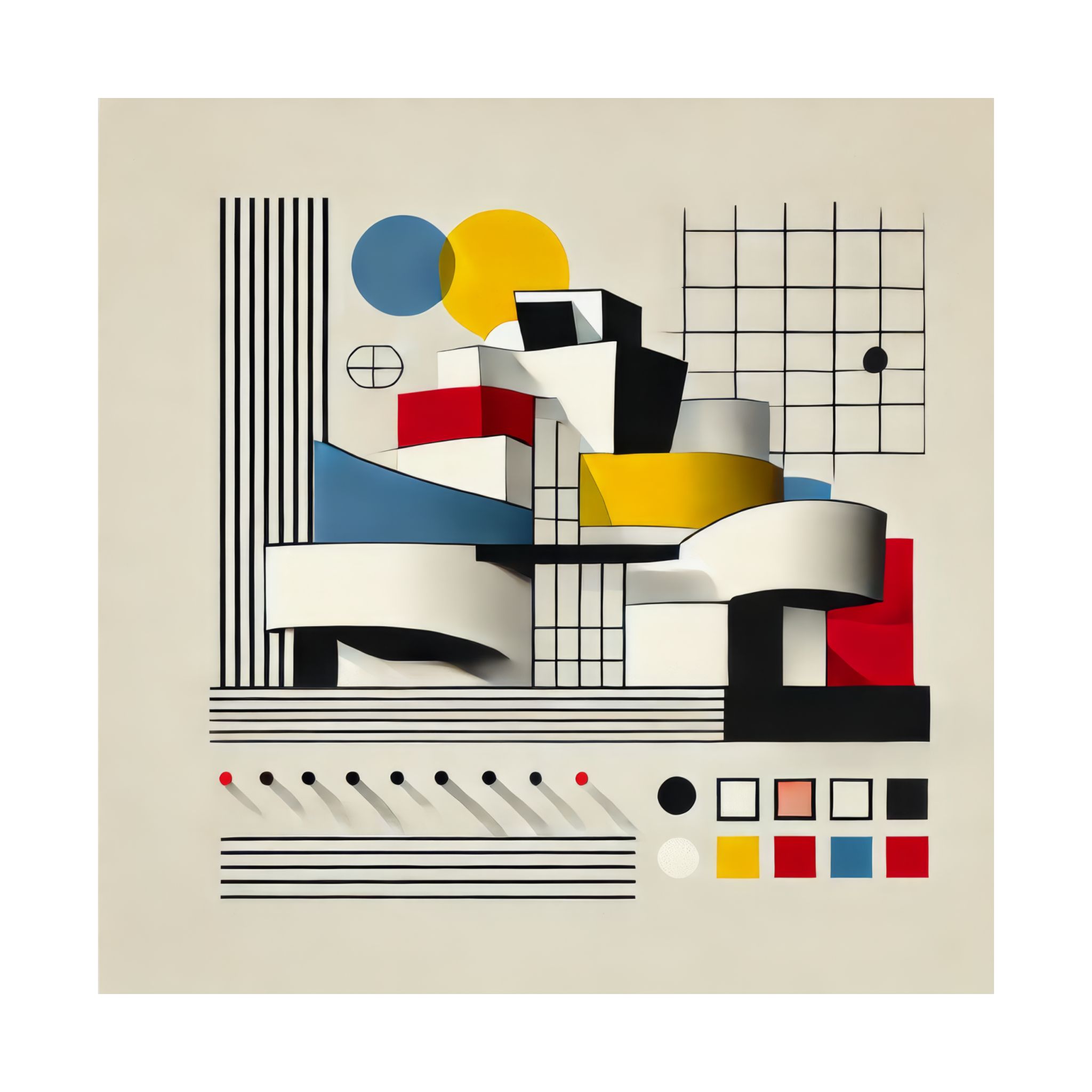 Minimalist Architecture Wall Art Poster, Guggenheim Museum Geometric, Matte Vertical Posters, Bauhaus Decor, Abstract Art Prints for Home - Image 2