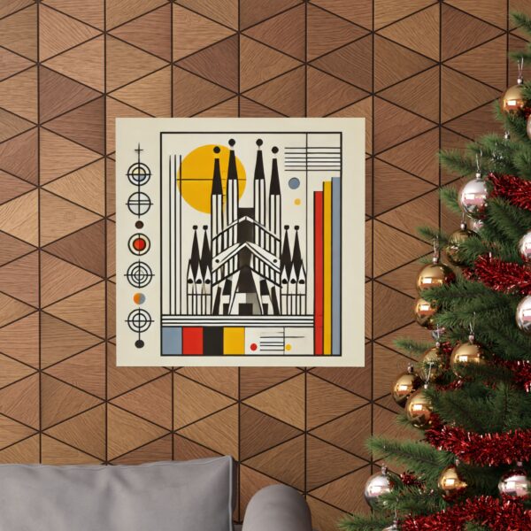 Basílica de la Sagrada Família Cathedral Abstract Architecture Minimalist Bauhaus Gemetric Poster Wall Art - Image 12