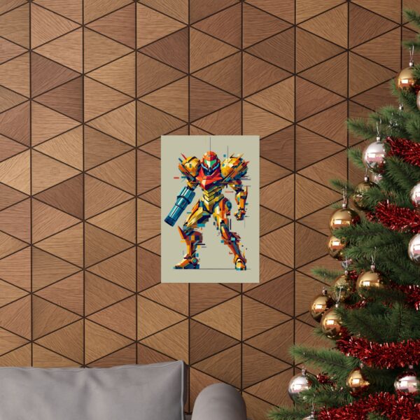 Samus Arun Metroid Cubism Abstract Minimalist Wall Art Poster Geometric Gaming - Image 4