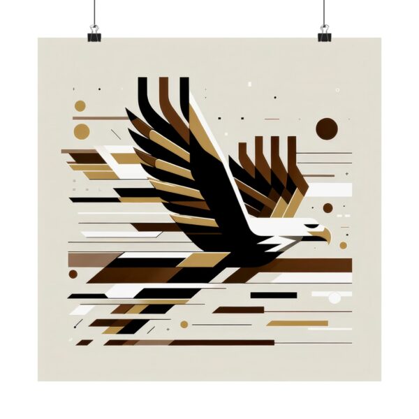 Bald Eagle American Abstract Minimalist Bauhaus Art Wall Poster Animal Raptor