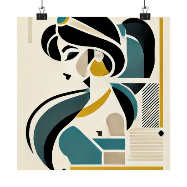 Jasmine Disney Princess Aladdin Abstract Minimalist Bauhaus Art Wall Poster Geometric - Image 125