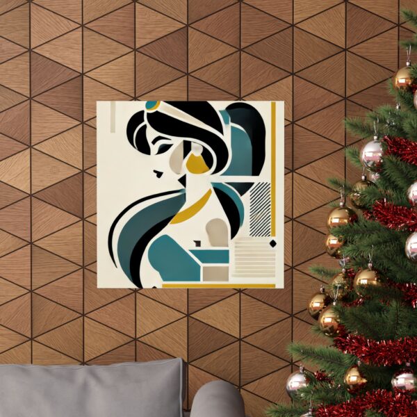 Jasmine Disney Princess Aladdin Abstract Minimalist Bauhaus Art Wall Poster Geometric - Image 148