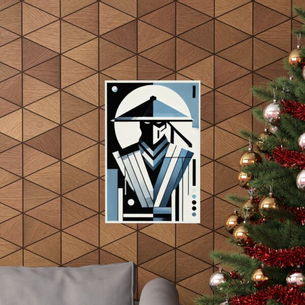 Abstract Raiden Mortal Kombat Geometric Bauhaus Matte Vertical Poster, Minimalist Wall Art Print, Gaming Decor, Gift for Gamers, Unique Home - Image 8