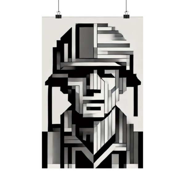 USMC Marine Corp, 1000 yard stare Abstract Minimalist Wall Art Poster