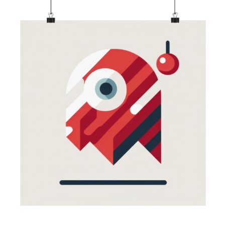 Gaming Wall Art, Pacman Poster, Retro Video Game Decor, Vertical Poster Print, Minimalist Wall Art, Matte Poster, Gamer Gift, Abstract