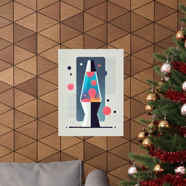 Laval Lamp Abstract Minimalist Bauhaus Art Wall Poster Geometric Retro 70s - Image 8