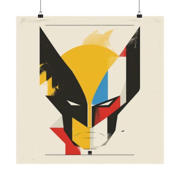 Wolverine Cowl Abstract Minimalist Retro Wall Art Poster, Matte Vertical Posters, Home Decor, Dorm Room Decor, Gift for Marvel Fan, X-Men - Image 5