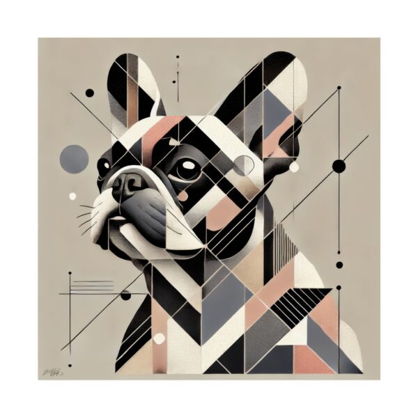 Dog Lover Wall Art, French Bulldog Minimalist Poster, Geometric Bauhaus Print, Cubist , Matte Vertical Art Print, dog Frenchie - Image 6