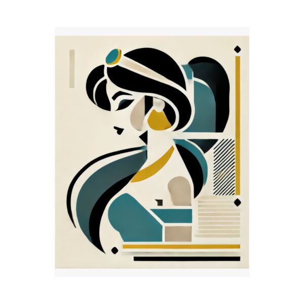 Jasmine Disney Princess Aladdin Abstract Minimalist Bauhaus Art Wall Poster Geometric - Image 46