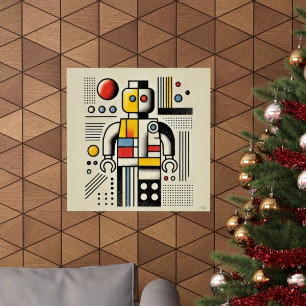 Geometric Lego Man Bauhaus Poster, Abstract Minimalist Wall Art, Cubist Matte Vertical Print, Modern Home Decor, Kids Room Decoration, - Image 12