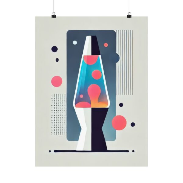 Laval Lamp Abstract Minimalist Bauhaus Art Wall Poster Geometric Retro 70s - Image 5