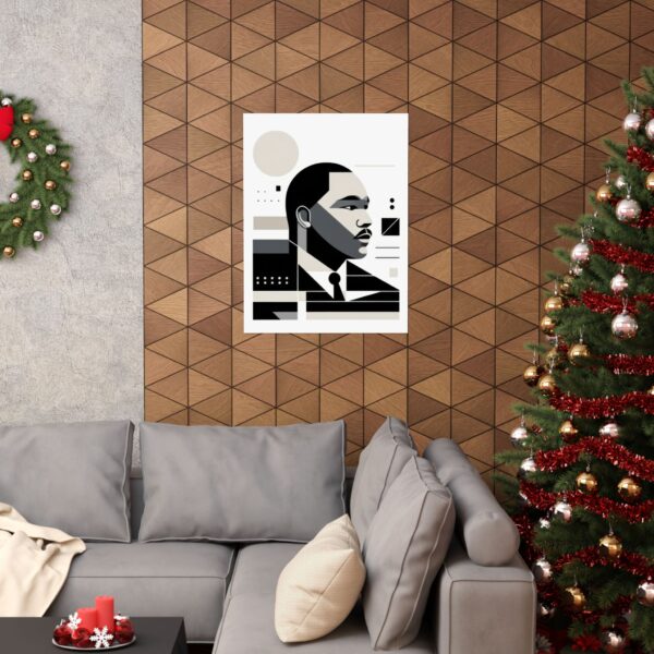 Abstract Minimalist Bauhaus Wall Art Poster, Martin Luther King Jr Matte Vertical Poster, Minimalist MLK Jr Vertical Art Print, MLK Jr - Image 12