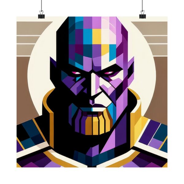 Thanos Avengers Marvel Fan Art Abstract Minimalist Bauhaus Art Wall Poster Geometric