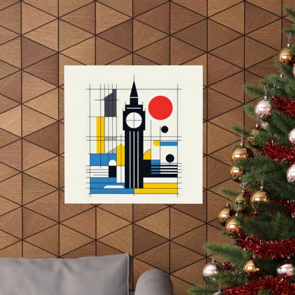 Big Ben Abstract Minimalist Wall Art Poster Bauhaus Architecture Landmark - Image 12