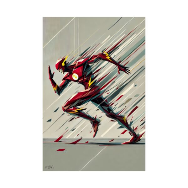 Vertical Poster, Flash DC Comics Wall Art, Geometric Abstract Minimalist Bauhaus Cubism Print, Matte Decor, Gift for Comic Book Fans, Home - Image 10