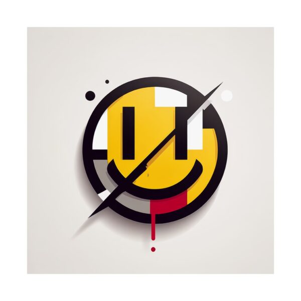 Wall Poster, Abstract Minimalist Art of The Comedian's Pin Badge Watchmen, Matte Vertical Posters, Large Print, Decorative Art Print, Unique - Image 2