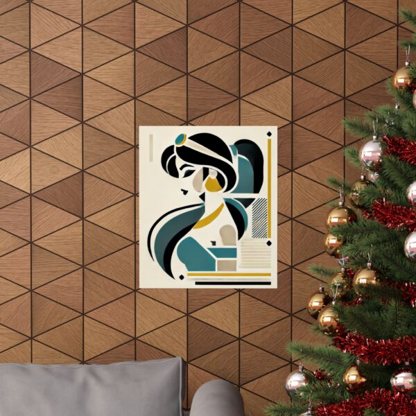 Jasmine Disney Princess Aladdin Abstract Minimalist Bauhaus Art Wall Poster Geometric - Image 68