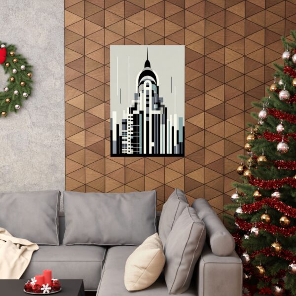 The Chrysler Building Abstract Minimalist Wall Art Poster Geometric Art Deco - Image 12