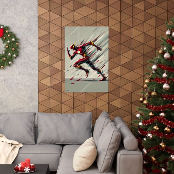 Vertical Poster, Flash DC Comics Wall Art, Geometric Abstract Minimalist Bauhaus Cubism Print, Matte Decor, Gift for Comic Book Fans, Home - Image 12
