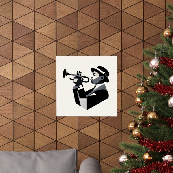 Louis Armstrong Abstract Minimalist Bauhaus Art Wall Poster Music Artist Jazz - Image 4