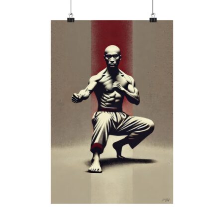 Martial Arts Jeet Kune Do Wing Chun shaloin monk Abstract Minimalist Wall Art Poster Geometric Bauhaus Cubism