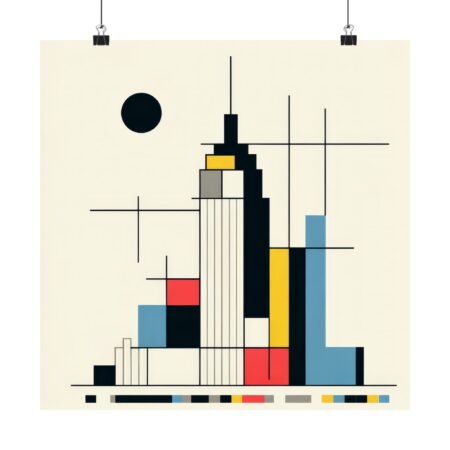Bauhaus Empire State Building Abstract Minimalist