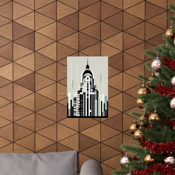The Chrysler Building Abstract Minimalist Wall Art Poster Geometric Art Deco - Image 4