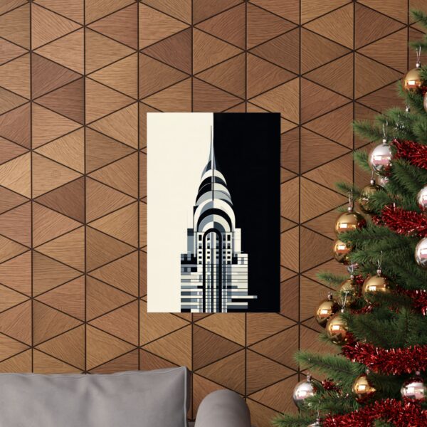 The Chrysler Building Abstract Minimalist Wall Art Poster Geometric Art Deco - Image 8