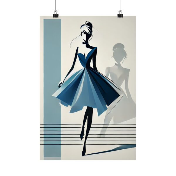 Cinderella Reimagined Disney Princess Abstract Wall Art, Matte Vertical Poster Print, Cubist Bauhaus Art Deco Minimalist Decor, Home Office