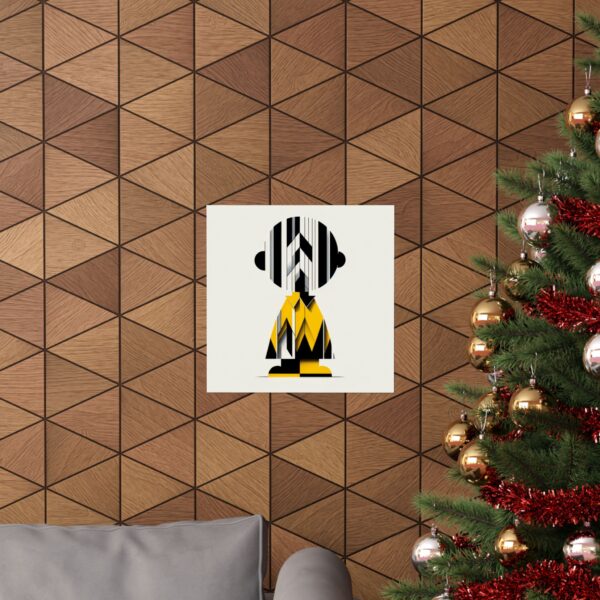 Charlie Brown Cubist Abstract Minimalist Wall Art Poster - Image 4