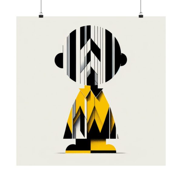 Charlie Brown Cubist Abstract Minimalist Wall Art Poster - Image 9