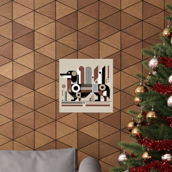 Miniature Mini Dachshund Sausage Dog Abstract Minimalist Wall Art Poster Geometric Bauhaus, Matte Poster, Home Decor, Dog Lover Gift, - Image 4
