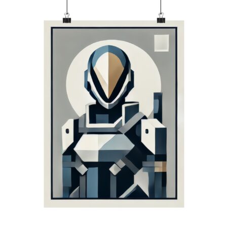 Minimalist Spartan 3 III Geometric Wall Art Poster, Abstract Bauhaus Print, Matte Vertical Decor, Home Office Decoration, Gift Idea