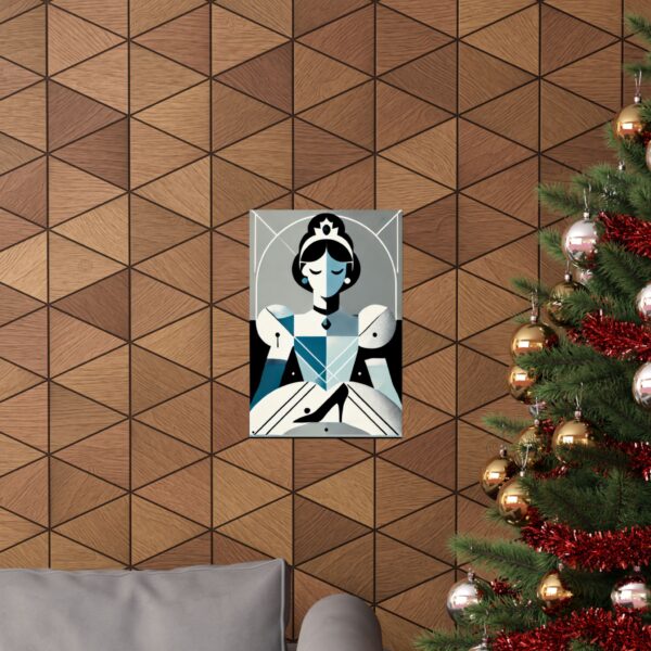 Bauhaus Abstract Wall Poster, Cinderella Disney Princess Geometric Art Print - Minimalist Decor, Matte Vertical Posters, Nursery Room Decor, - Image 4